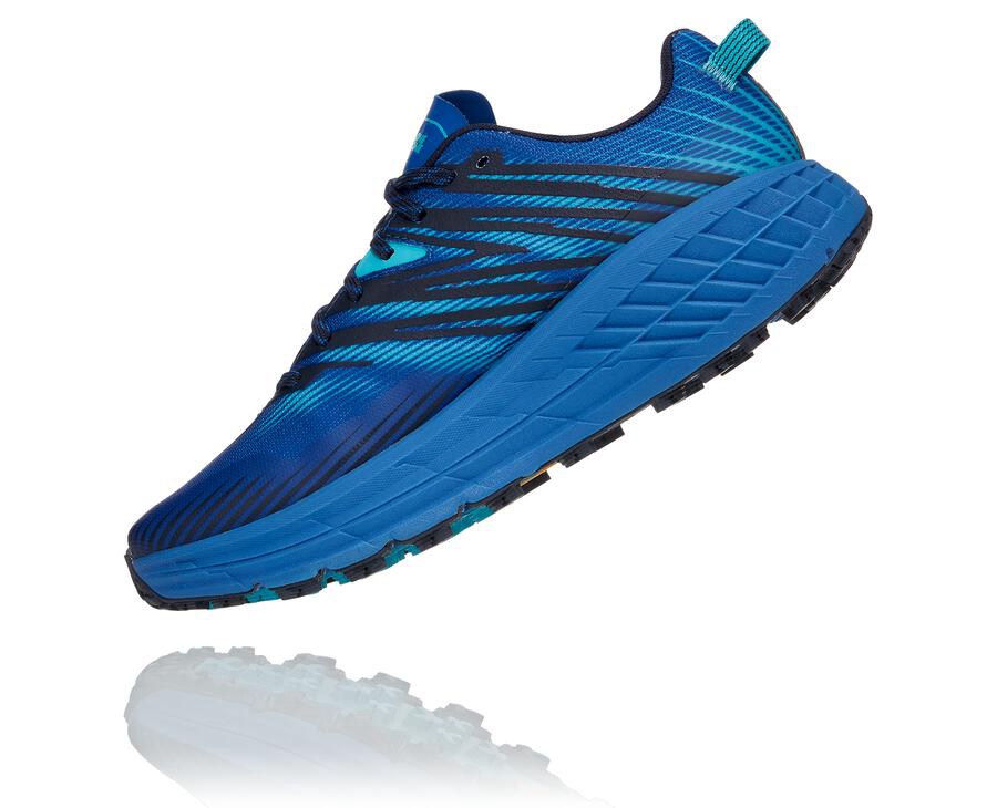 Tenis Hoka One One Trail Hombre Azules - Speedgoat 4 - CXJY45369